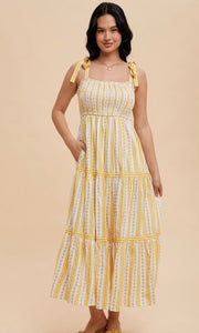 Gwayn Striped Smocked Maxi Dress