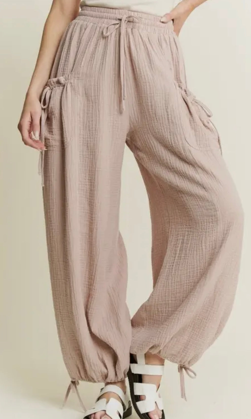 Juliana Mauve Vintage Gauze Jogger Pants