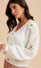 Love Creme 3D Knitted Floral Applique Cardigan