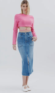 Tucker High Rise Utility Midi Skirt