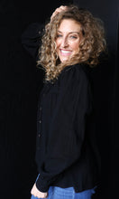 Otis Pintuck Pleated Mock Neck Blouse