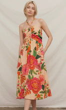 Kathey Floral Halter Midi Dress