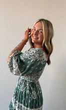 Olof Smocked Bodice Lace Trim Maxi Dress