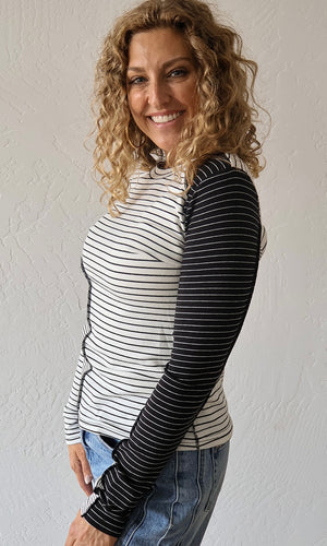 Mickie Multi Stripe Knit Top