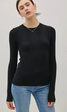 Nasir Black Basic Patterned Knit Sweater