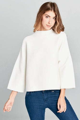 Milo Ivory Loose Fit Long Sleeve Top