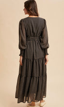Lennon Black Notched Collar Maxi Dress