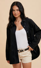 Jolene Black Embroidery Utility Shacket