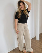 Thea Natural Black Stripe Pants