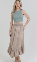 Gilberto Angled Hem Smocked Waist Maxi Skirt