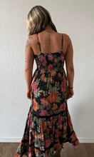 Ocia Black Floral Print V Neck Twist Front Cut Out Lace