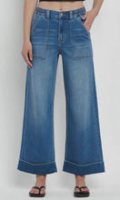 Rowen High Rise Double Cuffed Baggy Wide Jeans