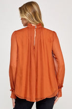 Maddox Burnt Orange Tiered Ruffled Top