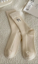 Missy Bow Embroidered Crew Socks