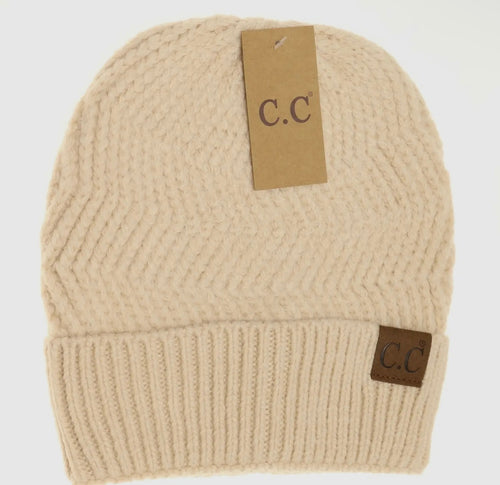 Chevron Knit Cuff C.C Beanie