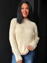 Uzziah Larkspur Ribbed Knit Top