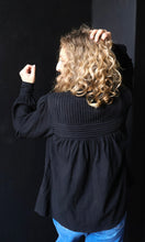 Otis Pintuck Pleated Mock Neck Blouse