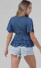 Rio V Neck Smocked Top with Tiers