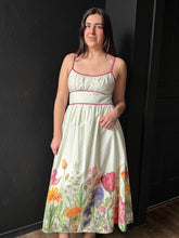 Sidney Sleeveless Floral Boarder Midi Dress