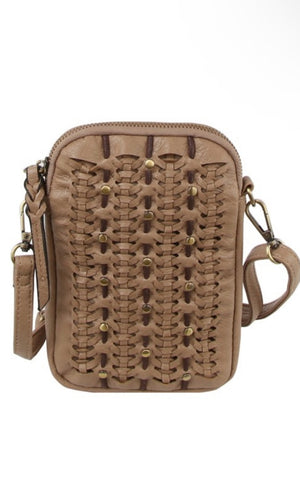 Erin Mocha Braided Mini Crossbody