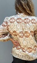 Manie Printed Long Sleeve Mandarin Collar Blouse RT-4211-6 ELLISON
