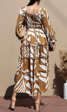 Jayden Printed Smocked Top Woven Midi Dress