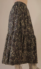 Mackenzie Mocha Button Down Printed Midi Skirt
