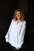 Olindo Indigo Stripe Button Down Shirt