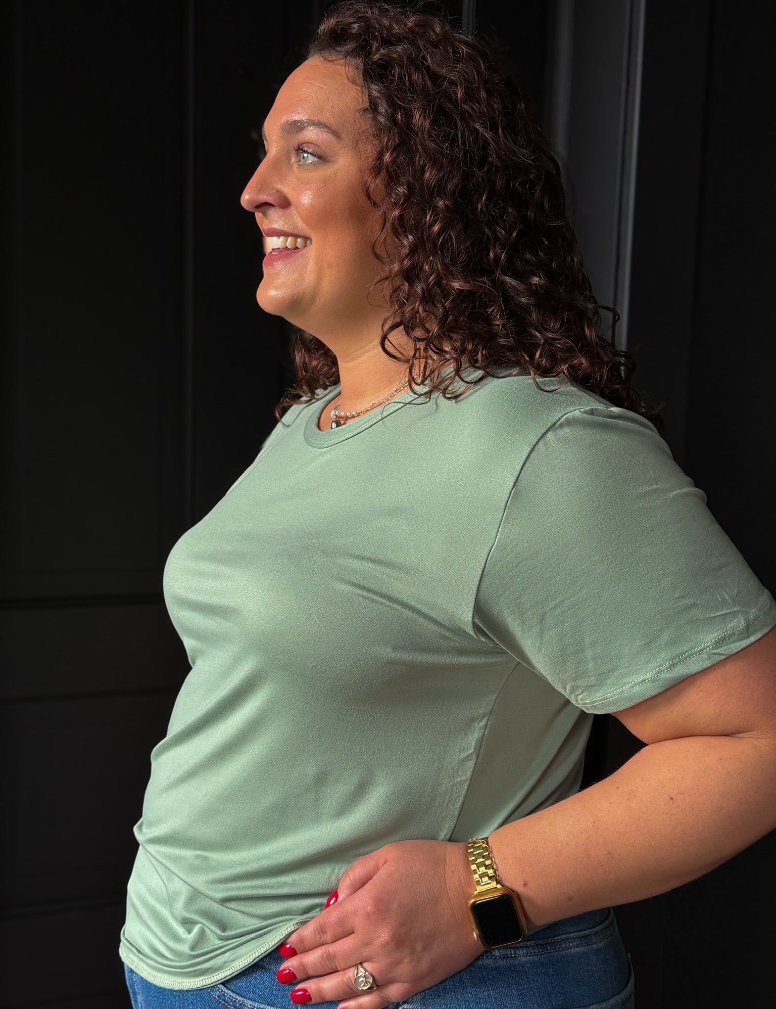 Tobias Green Bay Plus Size Basic Short Sleeve T-Shirt