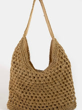Emery Intricate Straw Weave Large Shoulder Bag