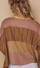 Kelly Choco Oversized Color Blocked Top