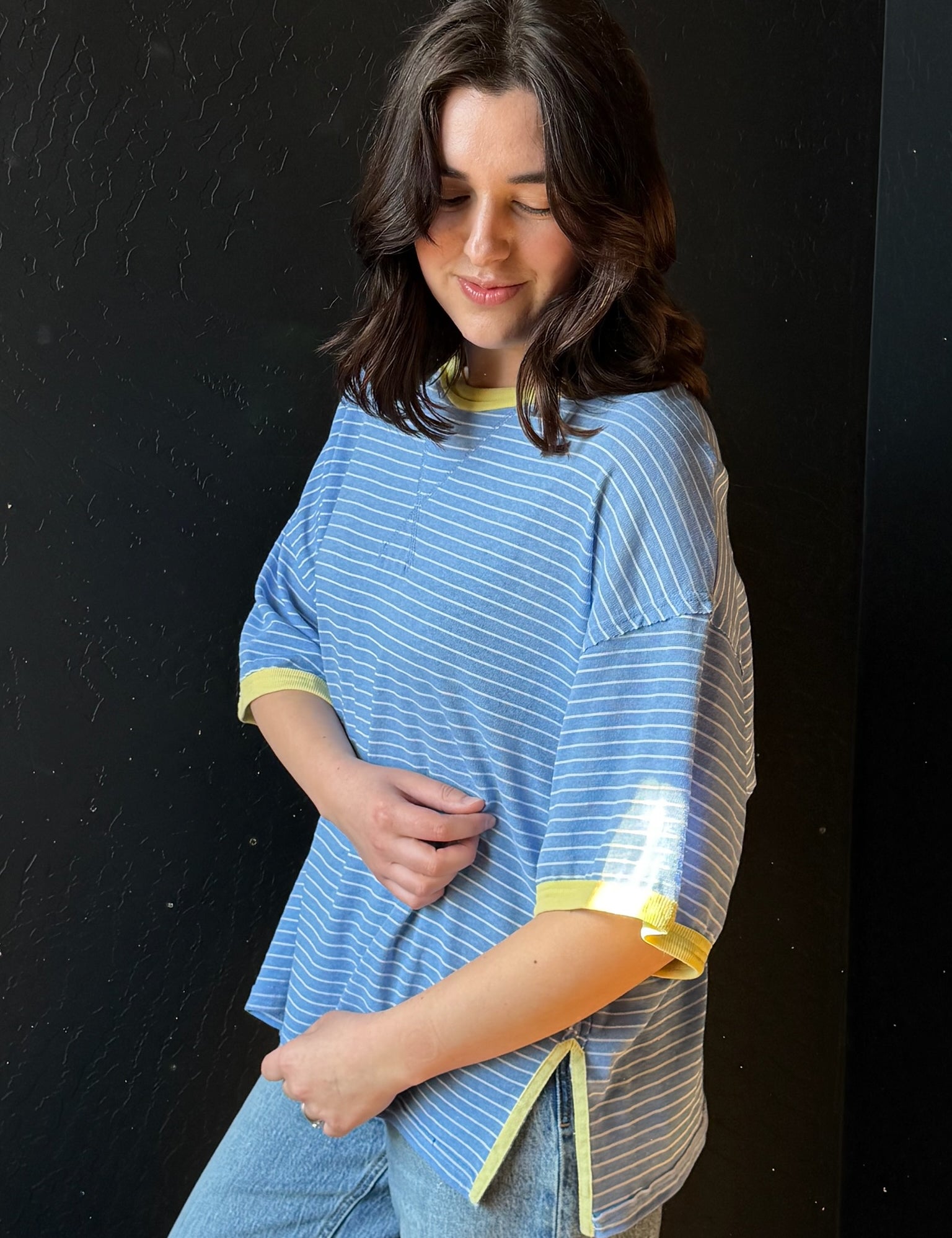 Farah Blend Striped Contrast Tee