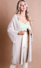 Amark Beige Faux-Mohair Bohemian  One-Size-Fits-Most  Luxe Cardigan Sweater