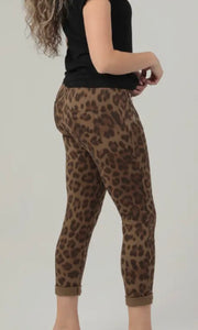 Carry Leopard Floral Print Jogger Pants