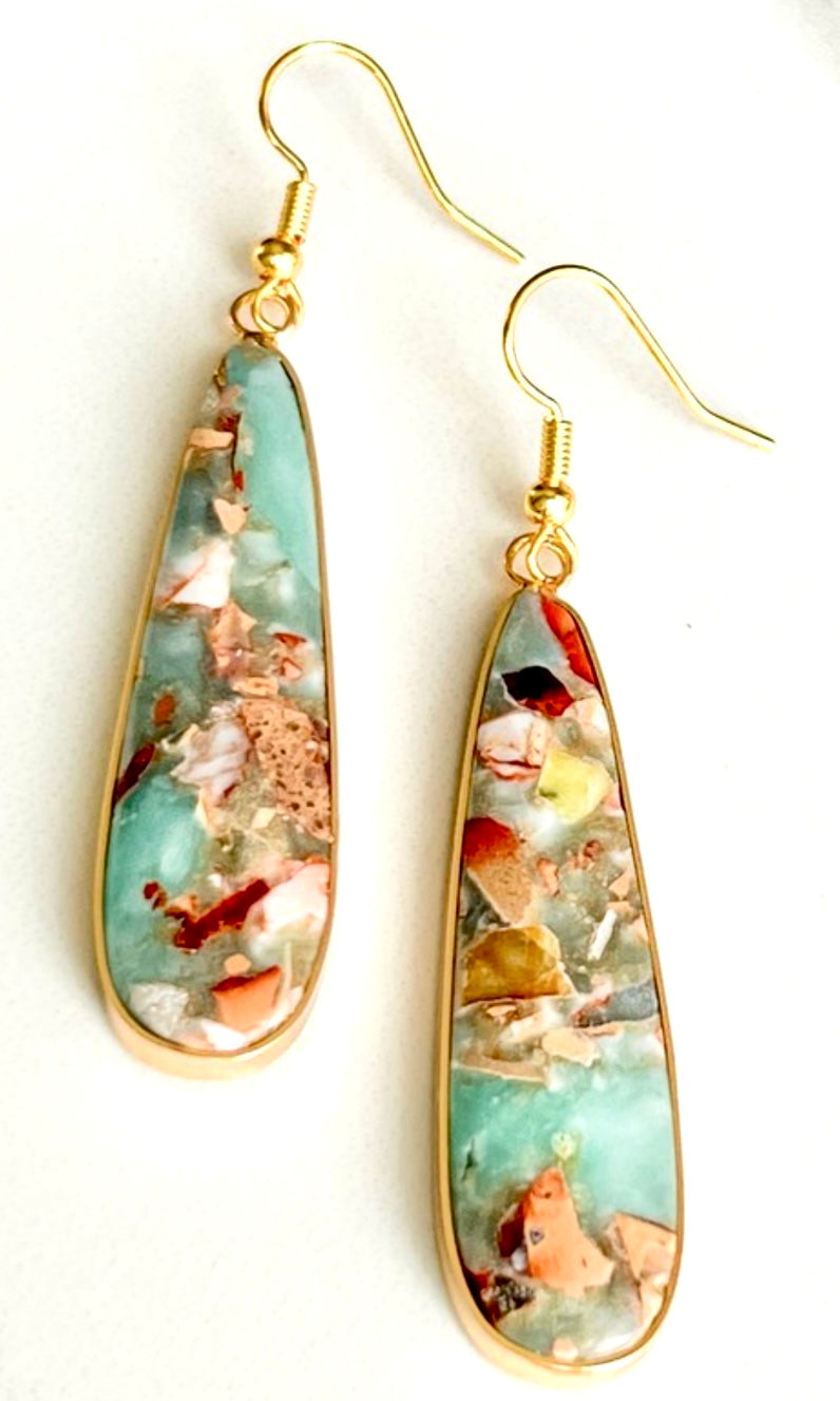 Samira Amazonite Stone Drop Earrings