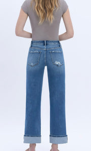Theodore Mid Rise Ankle Cuffed Slim Wide