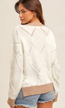 Aniay Cream Cable Knit Sweater Top