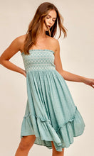 Alesha Teal Embroidered Convertible Smocking Mini Skirt or Dress