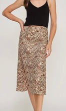 Matteo Carmel Animal Print Midi Skirt RS-4227-6