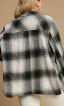 Aldan Black Plaid Button Front Shacket Jacket