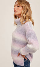 *SALE! Ashawn  - Purple Ombre Cozy Turtleneck Sweater Top