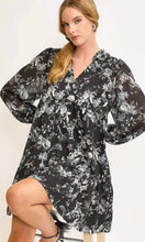 Alela Black Floral Print Dress