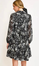 Alela Black Floral Print Dress