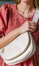 Cindy Eggshell Cream Foldover Crossbody Bag