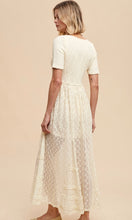 Acarla Ivory Allover Romantic Lace Smocked Maxi Dress