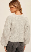 *SALE! Alinia - Heather Grey Cozy Boucle Shrug Cardigan Sweater