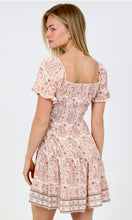 Alodia Ivory Pink Paisley Print Twist Front Dress