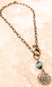 Earring Jordan Amazonite Beaded Copper Charm Necklace