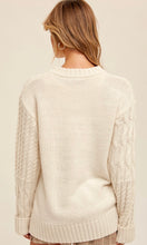 *SALE! Ajosa - Ecru Cableknit Pullover Sweater Top