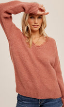 *SALE! Adony -Ash Rose Lace Trim Cozy Sweater Top*SALE!